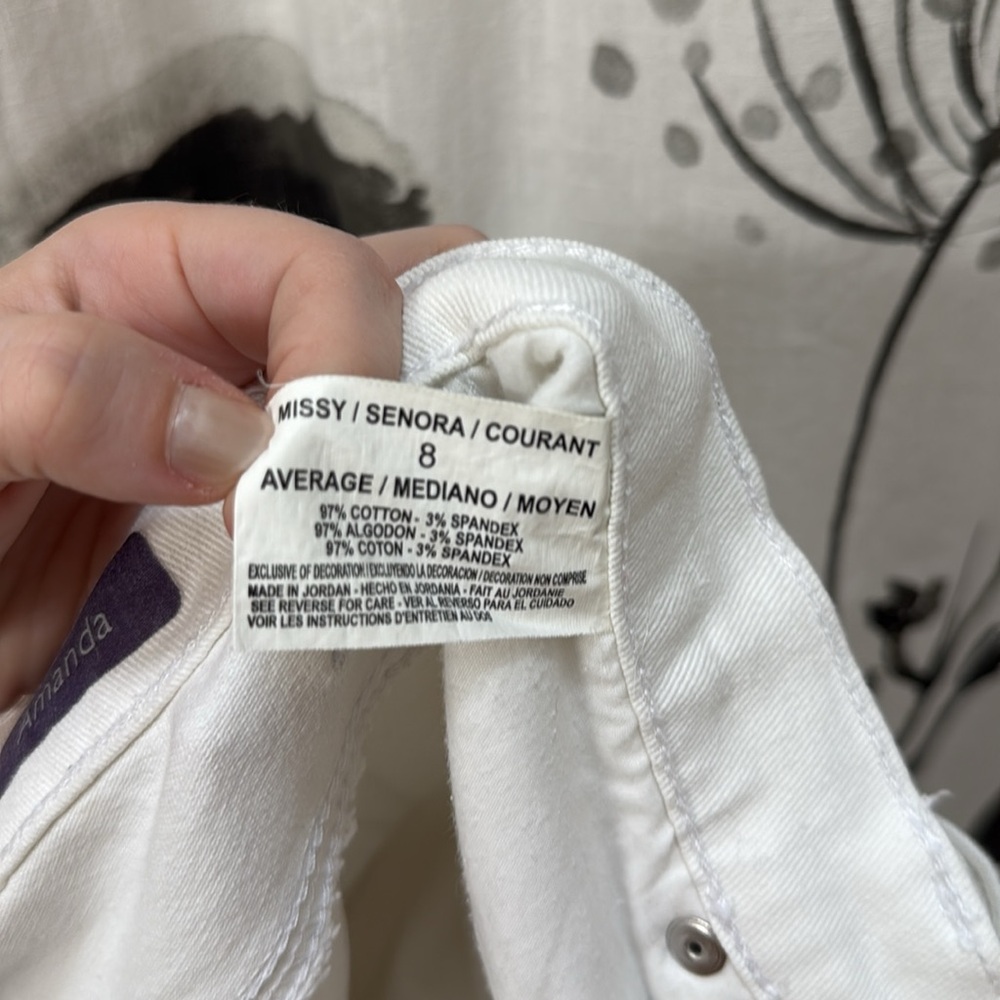 Women’s Gloria Vanderbilt White Skinny “Amanda” Jeans. Size 8 - Picture 6 of 8